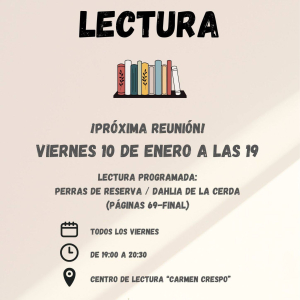 Club de lectura, viernes 10 de enero